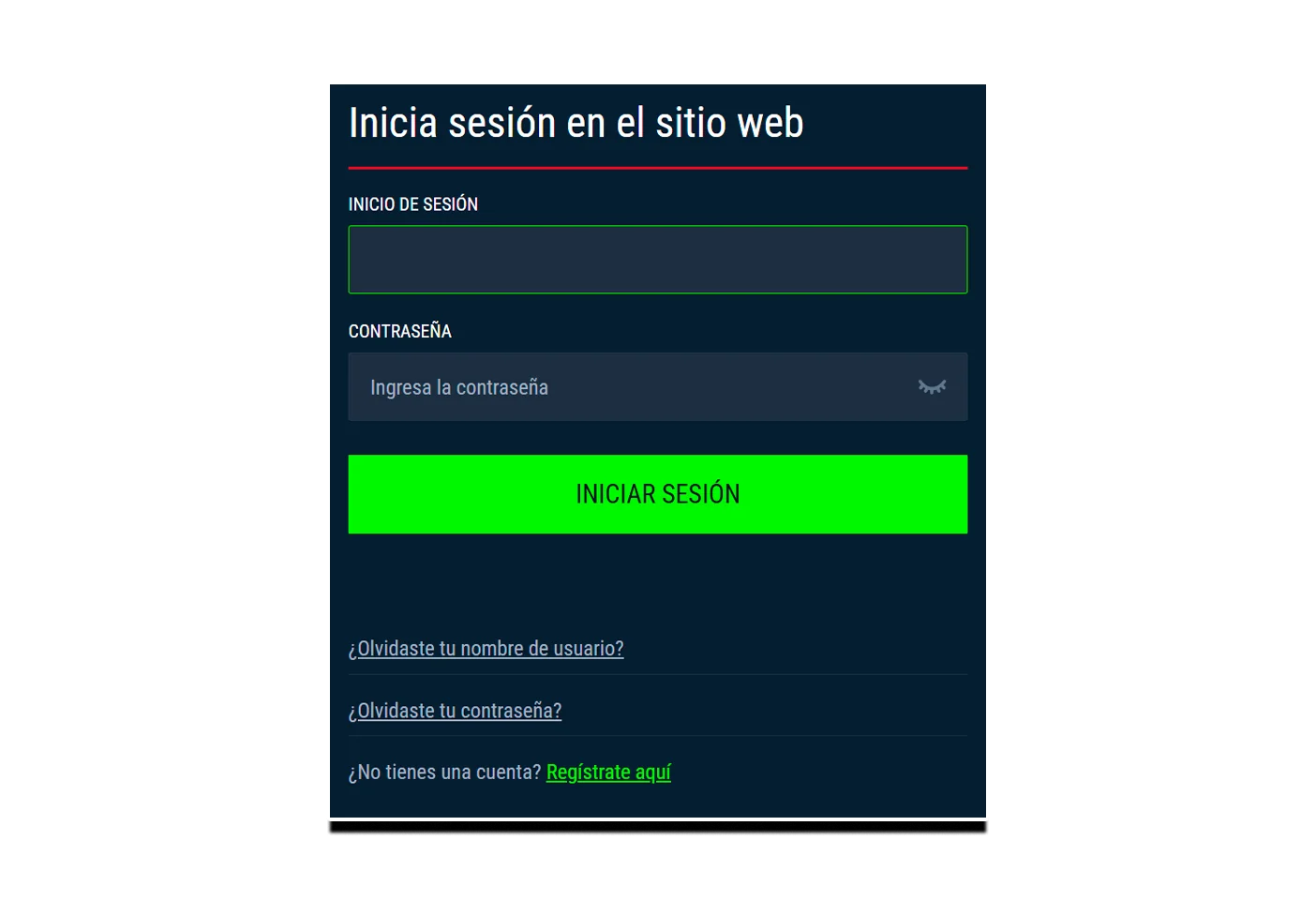 Entrar en la cuenta personal.