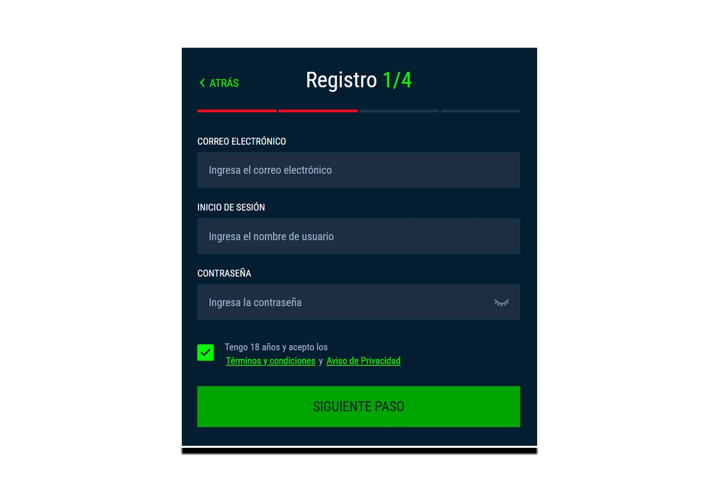 Información sobre el usuario.